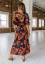 Kvetované plisované maxi šaty Kyla