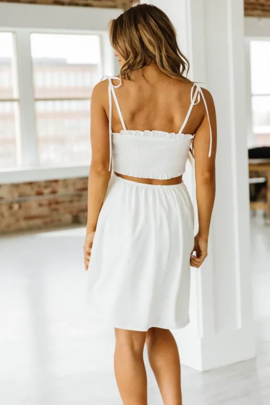 Bílé šaty Bonnie - Velikost: M