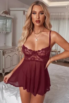 Červená noční košilka Daniela