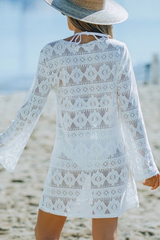 Bílé plážové šaty Maren - Velikost: M
