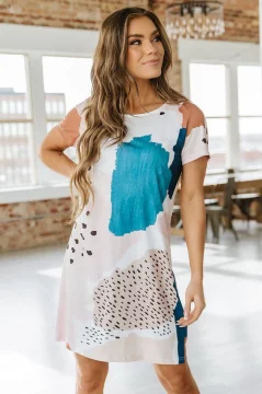 Barevné leopardí šaty Nalani