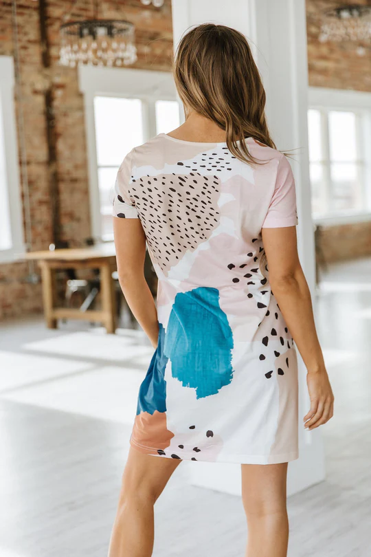 Farebné leopardí šaty Nalani - Velikost: M